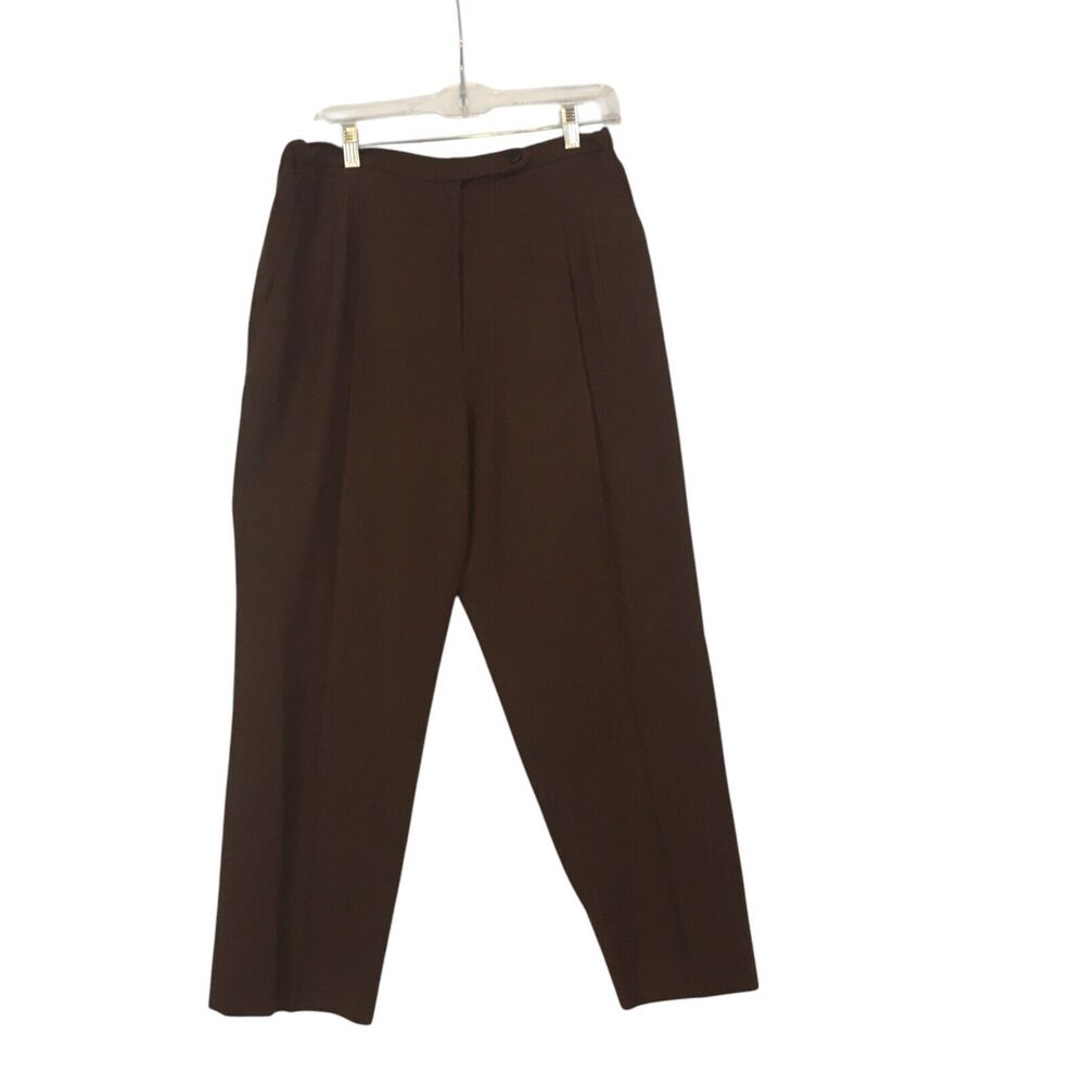 Tailored by Harlan Vintage Womens Brown High Rise Pants,‎ Secretary 14, 30 waist